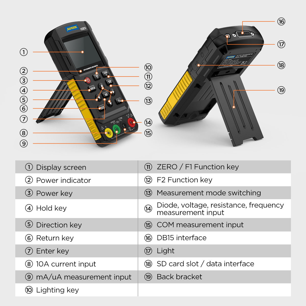 AUTOOL DM303 Digital Multimeter And Oscilloscope