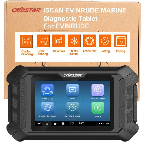 OBDSTAR iScan Evinrude Marine Diagnostic Tablet features