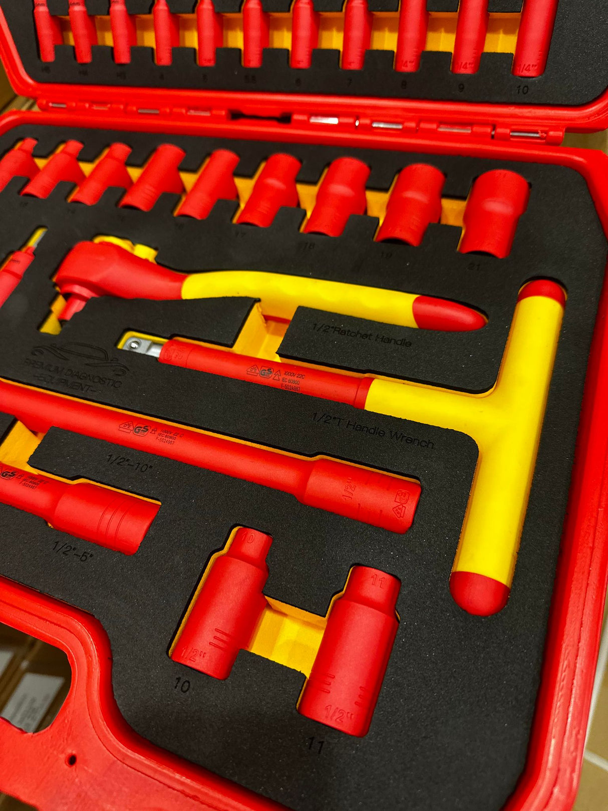 PDE 48PCS VDE Insulated Socket + Ratchet Tool Set