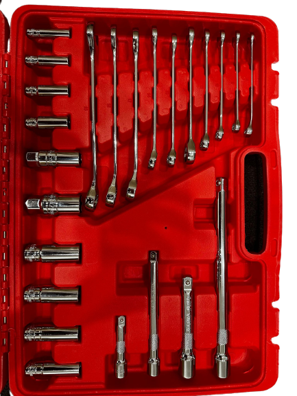 PDE Automotive Tool Set Socket and Ratchet Kit 120PCE