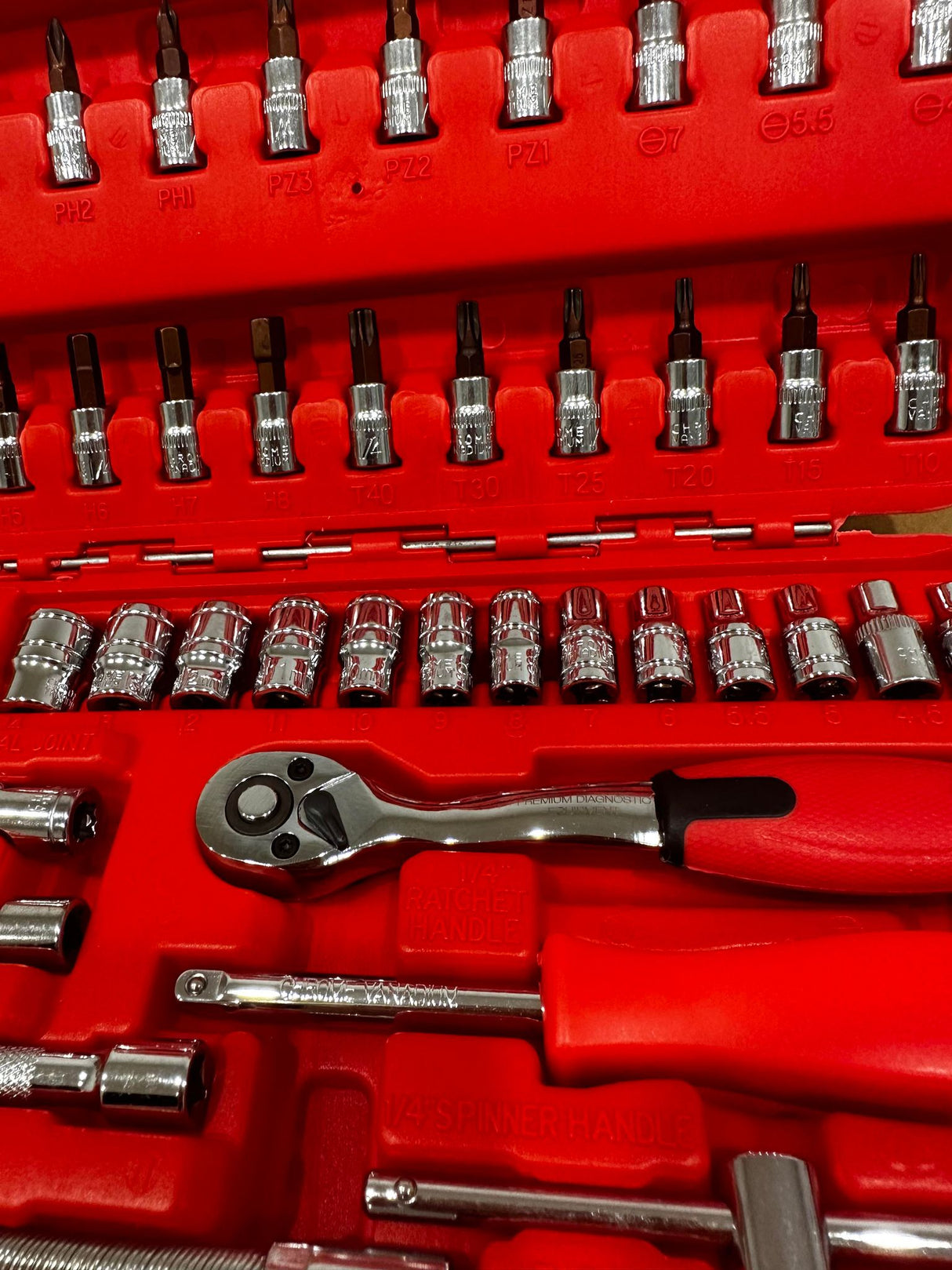 PDE 1/4" Socket Set with Torx Bits 46PCE