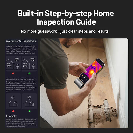 Topdon TC002C Duo step-by-step home inspection guide