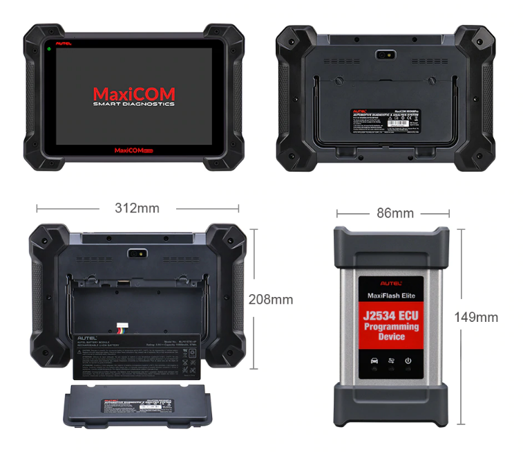 autel mk908p scan tool dimensions