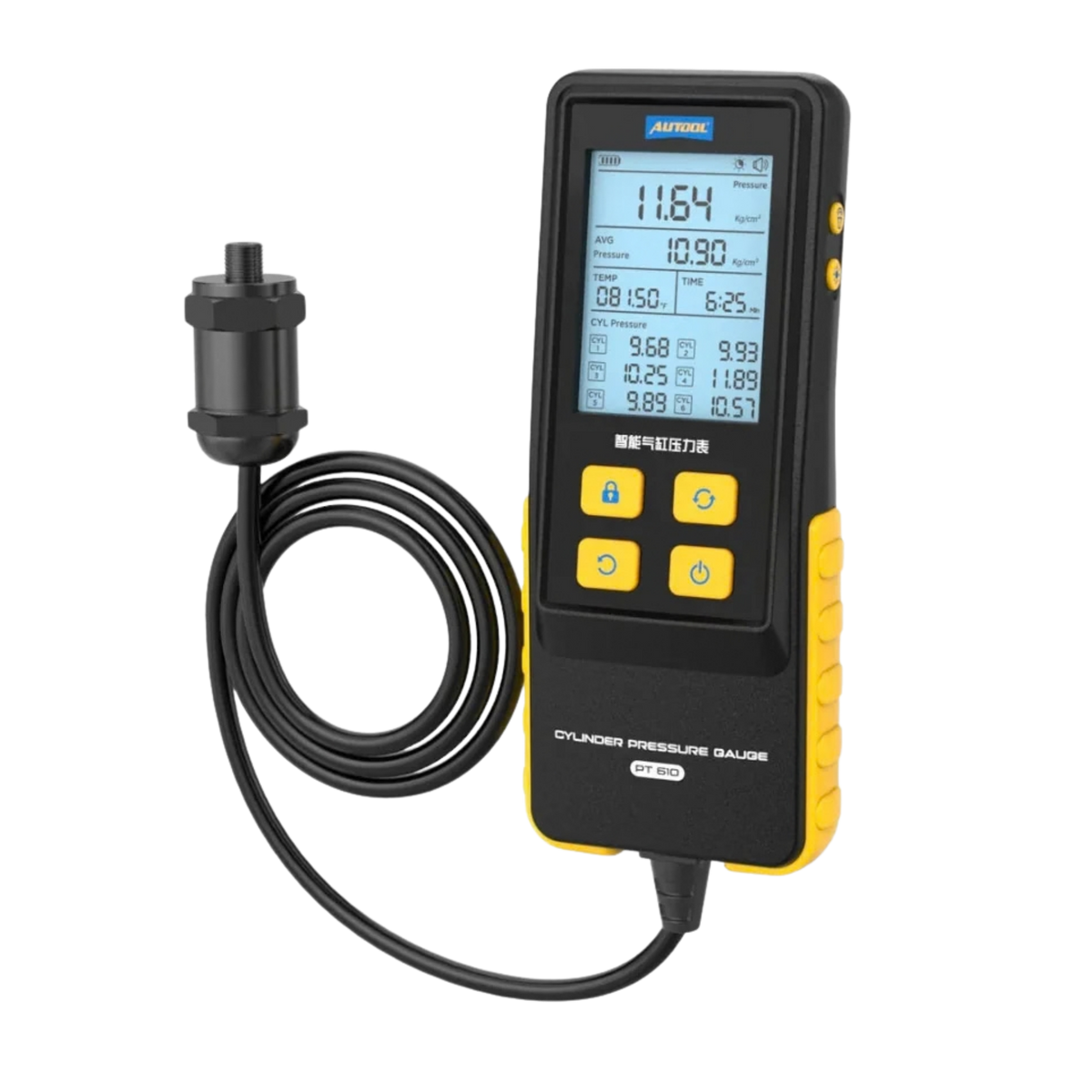 AUTOOL PT610 Digital Cylinder Pressure Gauge 0–426 PSI, 2.8 HD Display