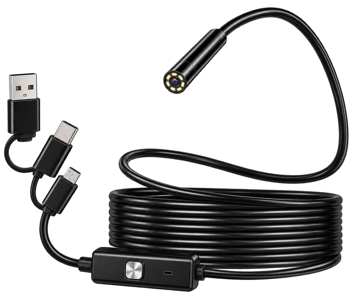 Borescope Inspection Camera 5.5mm Head 5M | Android and PC