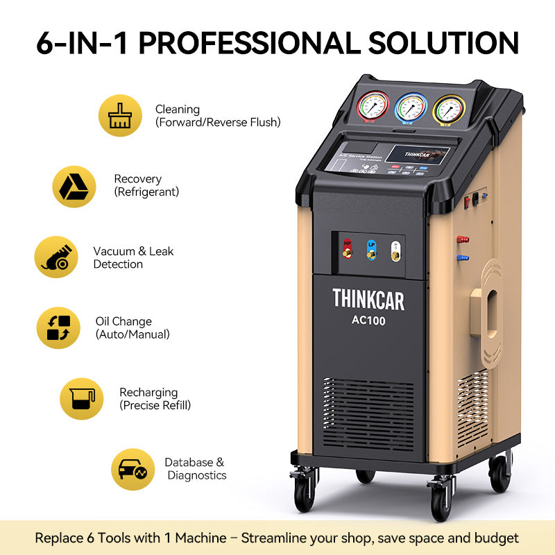 Thinkcar AC100 V3.0 Automotive A/C Service Station | R134a & R1234yf