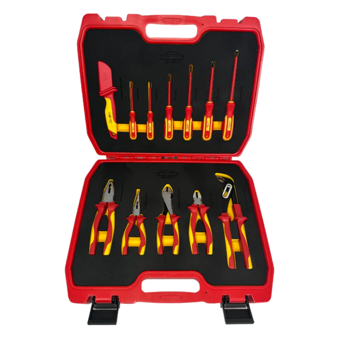 PDE 12PCS VDE Insulated Tool Set pliers and screwdrivers