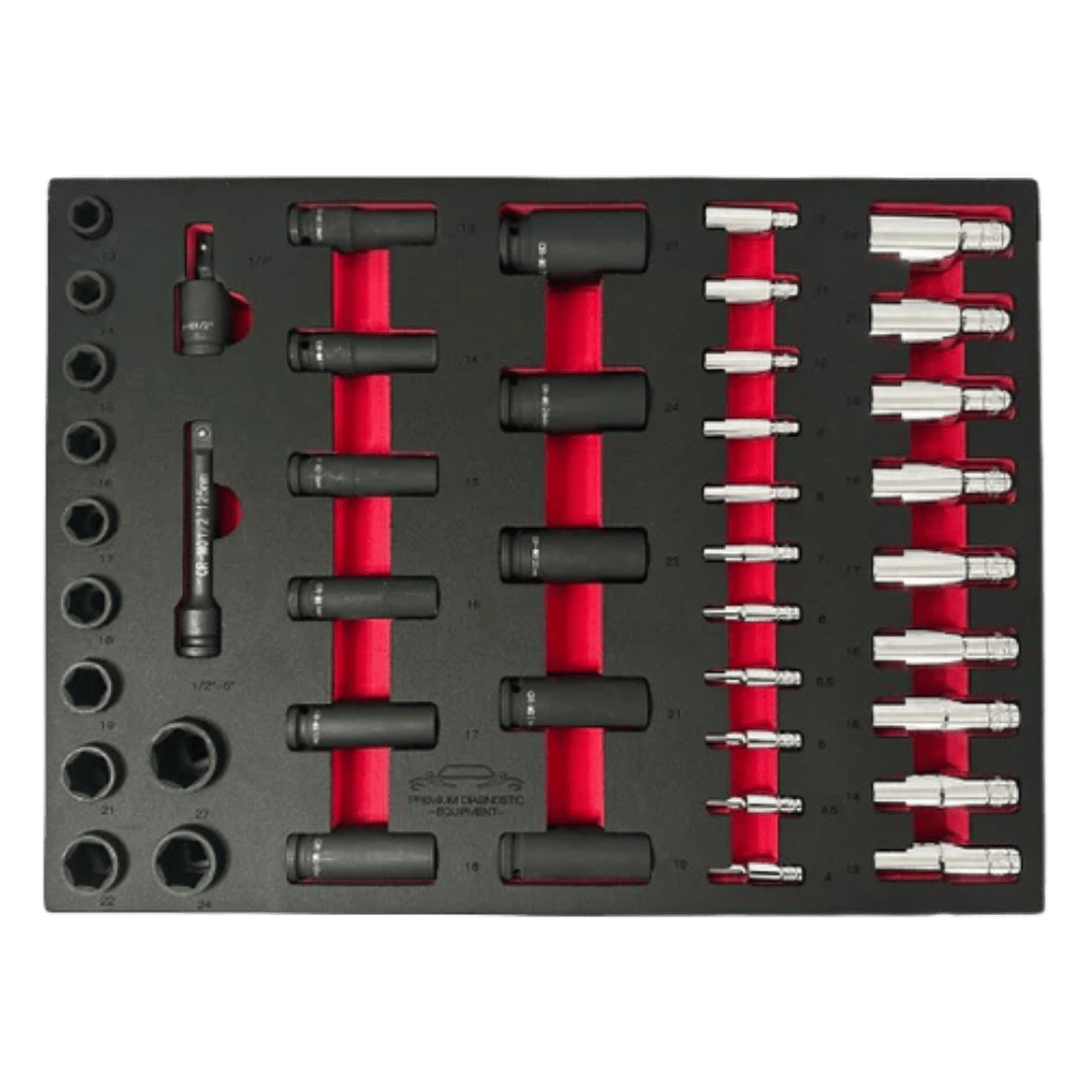 PDE Impact Socket Set 44PCE EVA Foam Tray