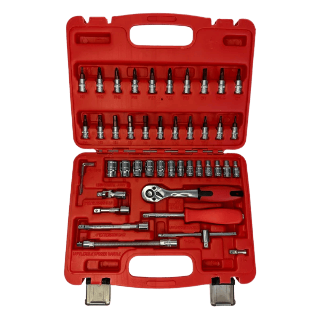 PDE 1/4" Socket Set with Torx Bits 46PCE tool kit set