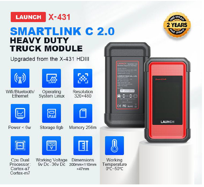 Launch X431 Smartlink C 24V Heavy Duty Truck Diagnostic Module