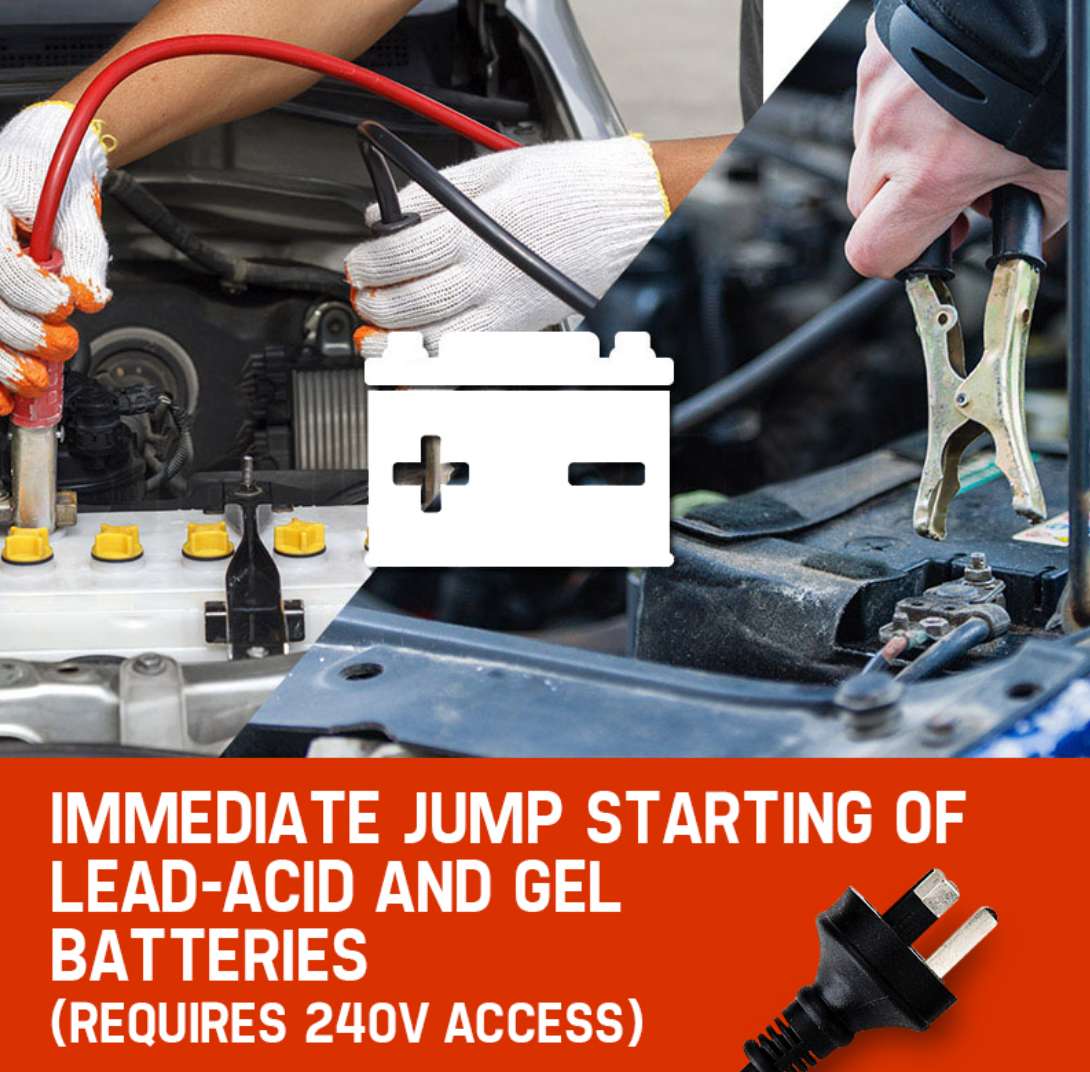 ROSSI Car Battery Charger + Jump Starter 12/24V 750A 15AMP