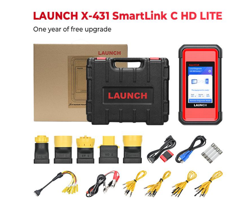 Launch X431 SmartLink C HD Lite Heavy Duty Truck Module accessories with one year free upgrade