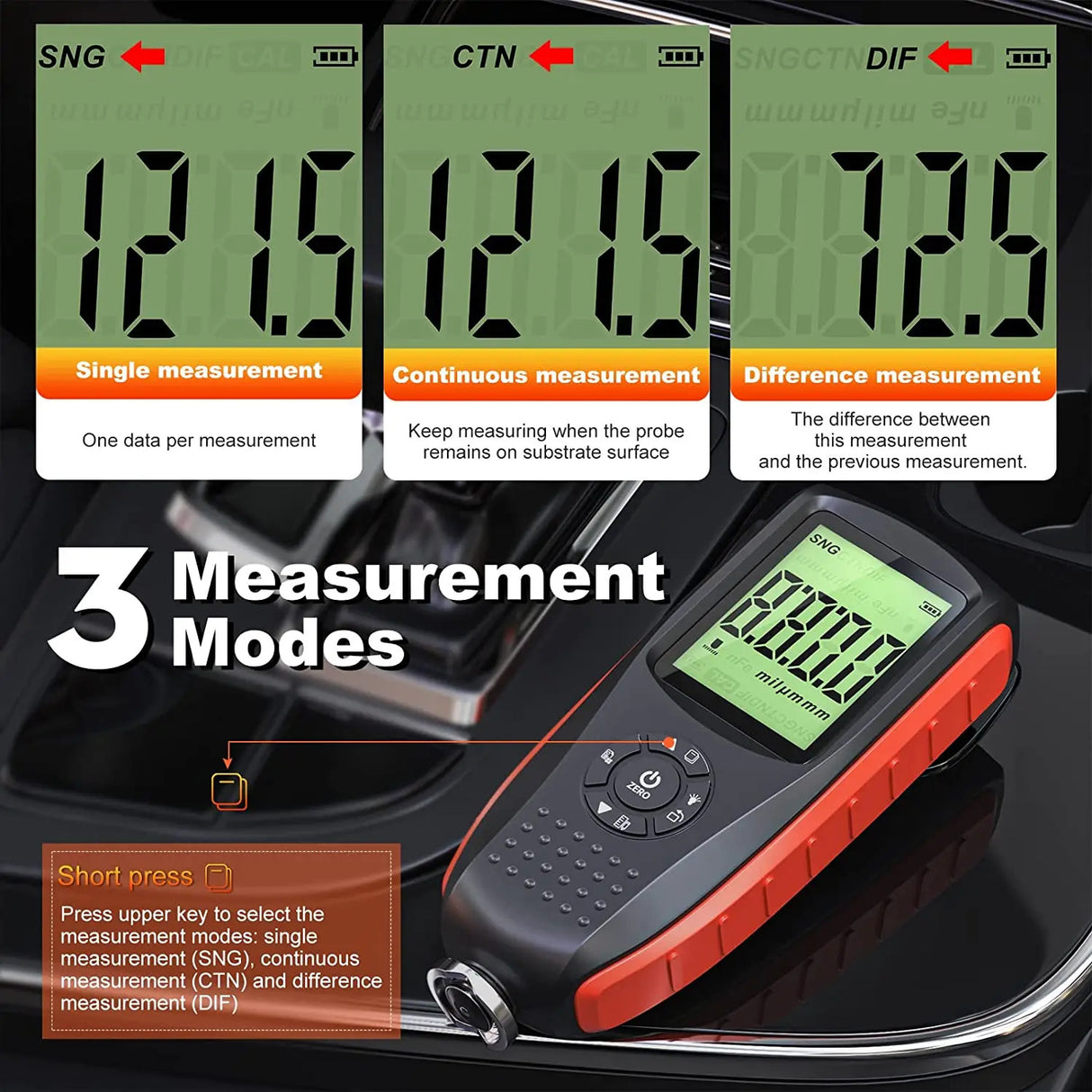 VDIAGTOOL VC200 Digital Paint Thickness Tester