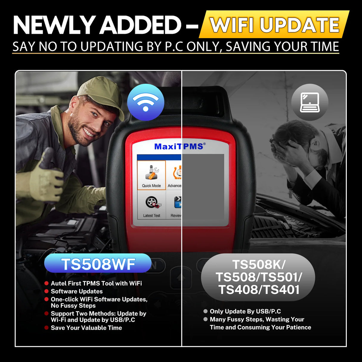 Autel MaxiTPMS TS508WF newly-added WiFi update