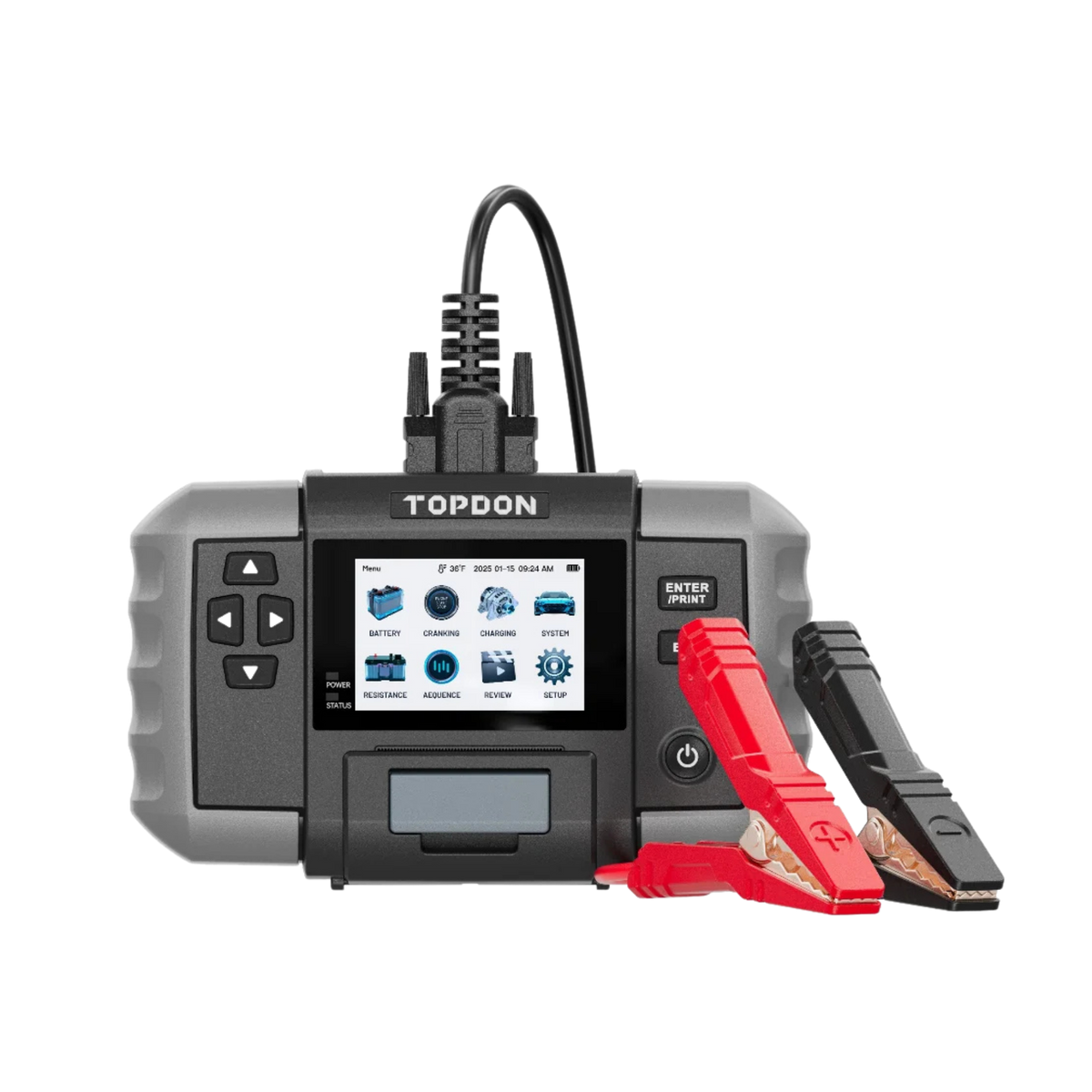 Topdon BT600 Plus Battery Tester 6-24V With Printer