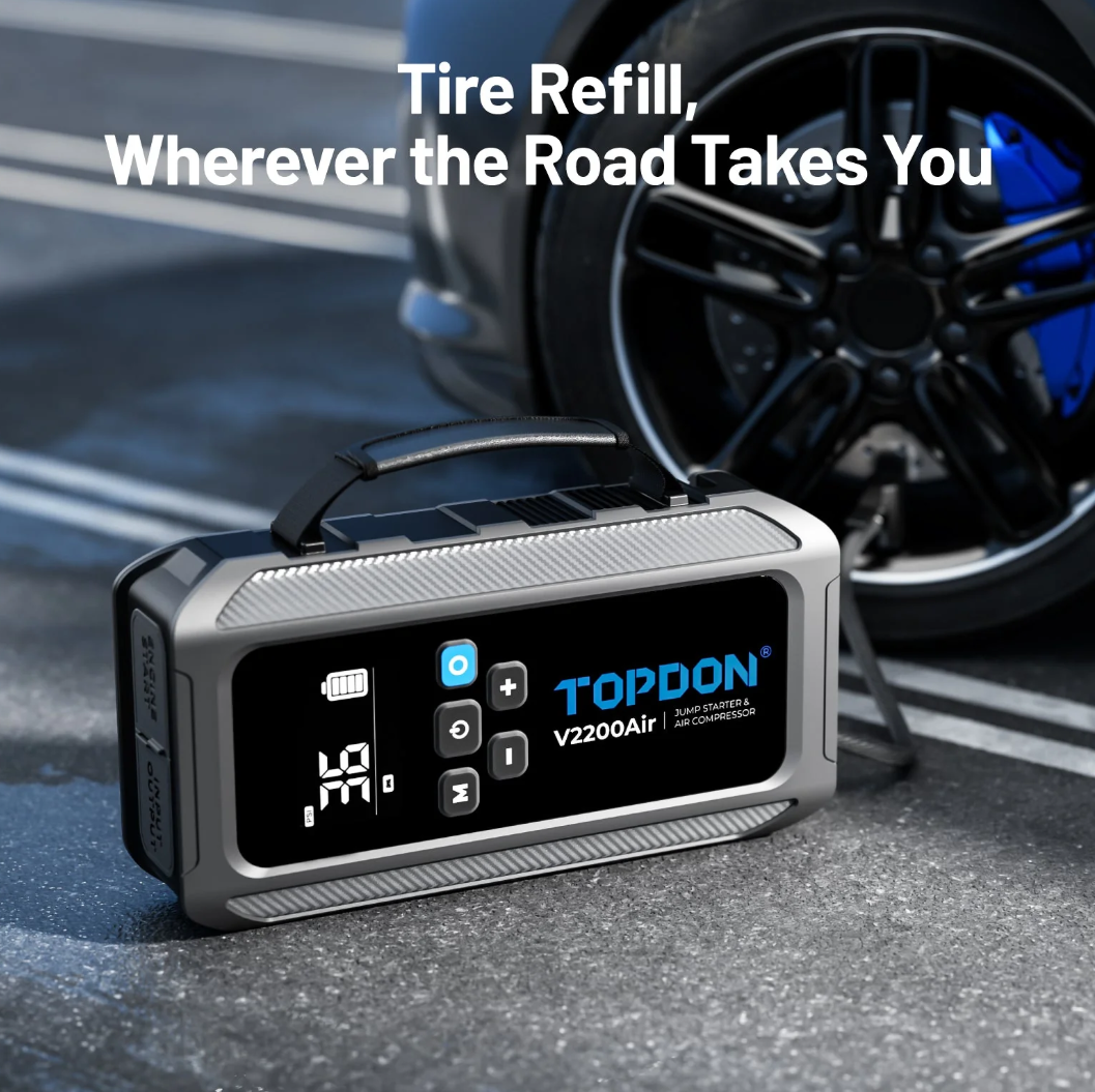 all-in-one car jump starter and tyre inflator