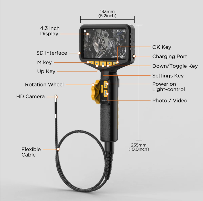 AUTOOL SVB305 articulating borescope features overview