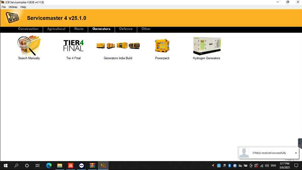 JCB Service Master Diagnostic Service Tool with Panasonic Toughbook
