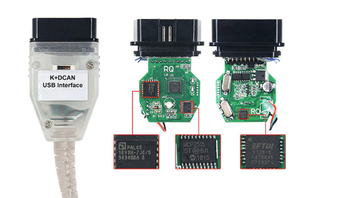 BMW INPA OBD2 Cable to USB with Switch K-Line + D-CAN