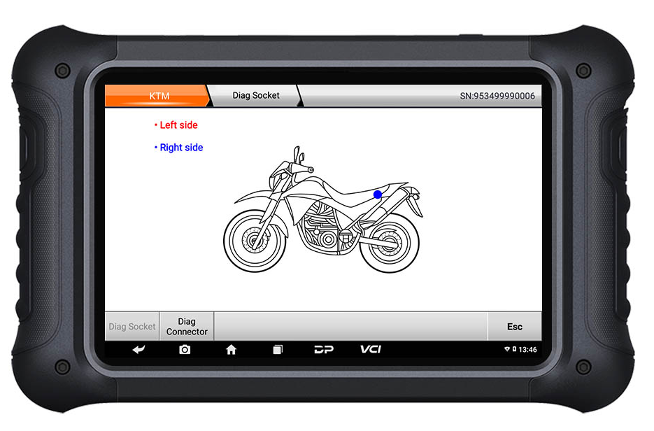 OBDSTAR MS70 Universal Motorcycle Diagnostic Scan Tool