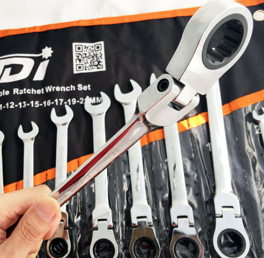 NDI flexi head ratchet spanner set 15 peices