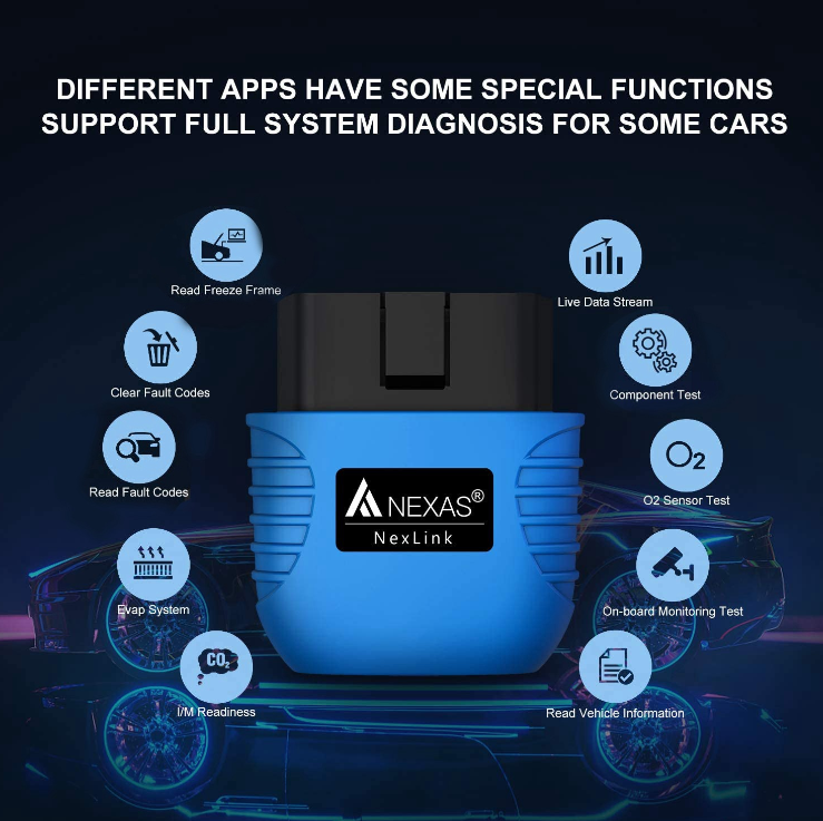 nexas nexlink bluetooth obd2 scanner tool