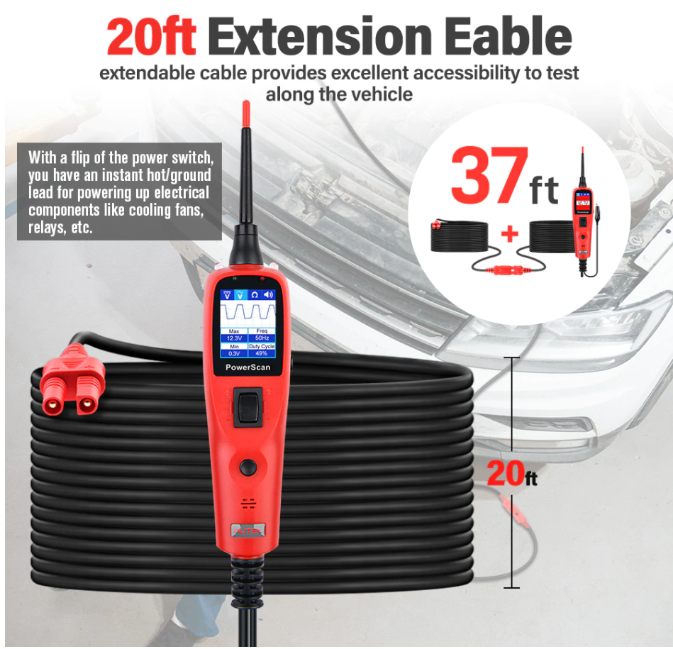 Autel PowerScan PS100 20ft extension cable