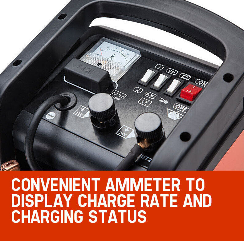 ROSSI Car Battery Charger + Jump Starter 12v/24v 280A 15AMP