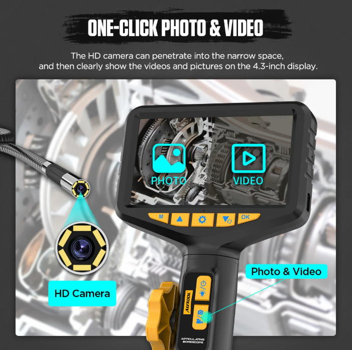 AUTOOL SVB305 HD camera photo and video recording capability