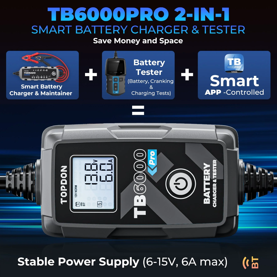 TB6000Pro battery charger and tester