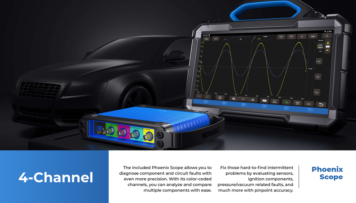 topdon phoenix max best scan tool for cars and trucks 12v 24v