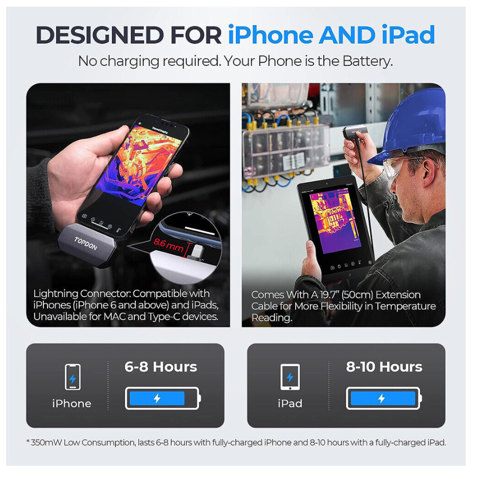 Topdon TC002 IR Thermal Imaging Infared Camera IOS for iPhone