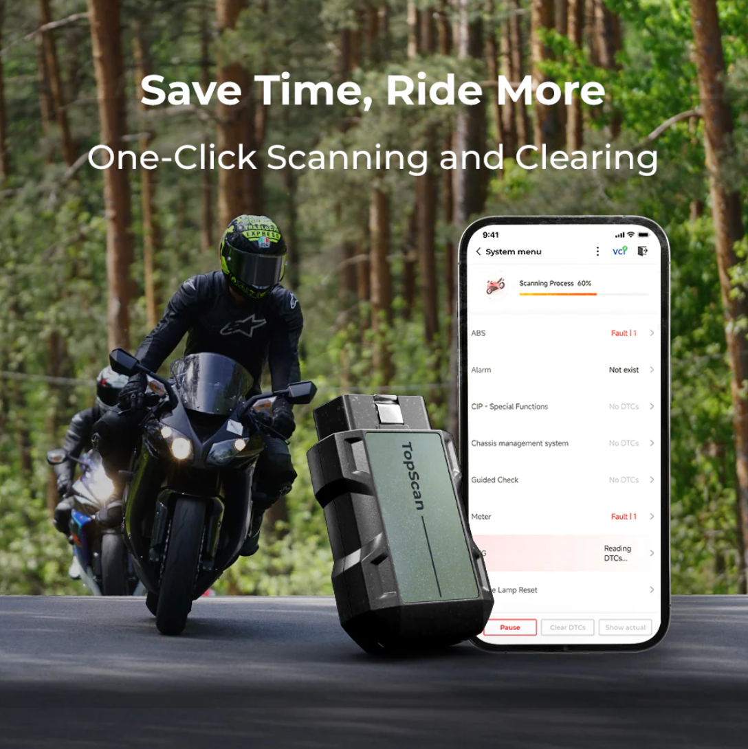 Topdon TopScan Moto scan tool for motorbikes