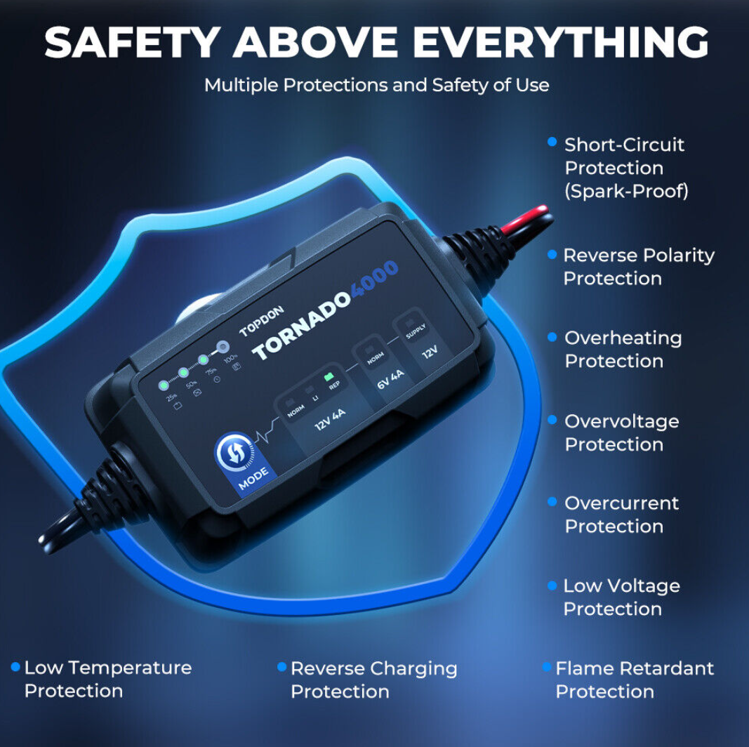 Topdon Tornado4000 T4000 Battery Charger
