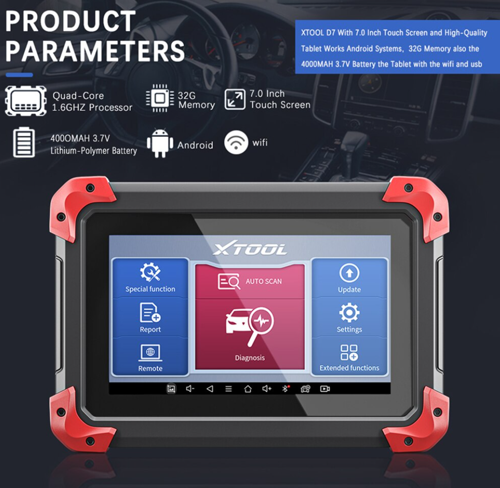XTOOL D7 Bi-Directional Diagnostic Scan Tool