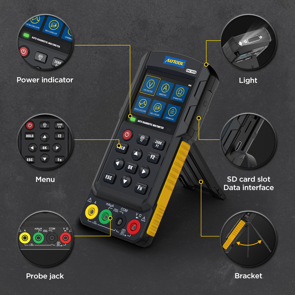 AUTOOL DM303 Digital Multimeter And Oscilloscope