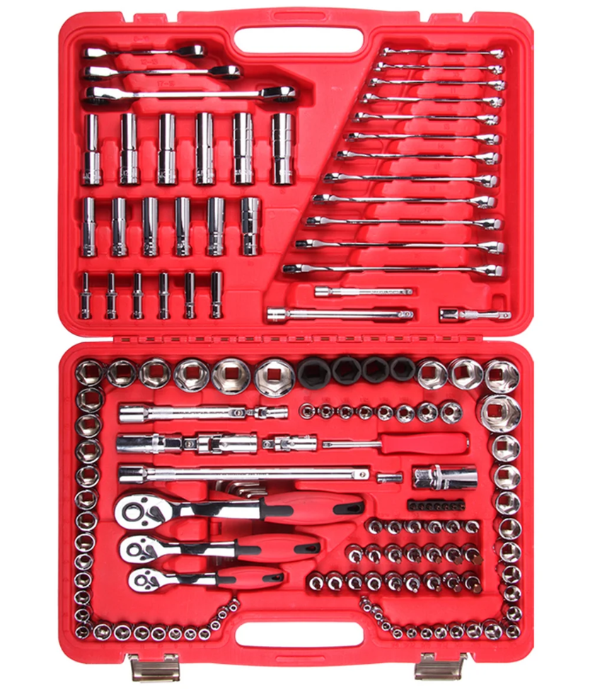 PDE Automotive Tool Set Socket + Ratchet Kit 1/2" 3/8" 1/4" 150PCE