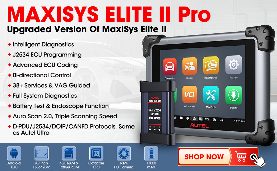 Autel MaxiSys Elite II Pro Diagnostic Scan Tool With J2534 ECU Programming - Premium Diagnostic Equipment