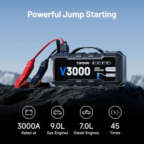 Topdon V3000 jump starter features