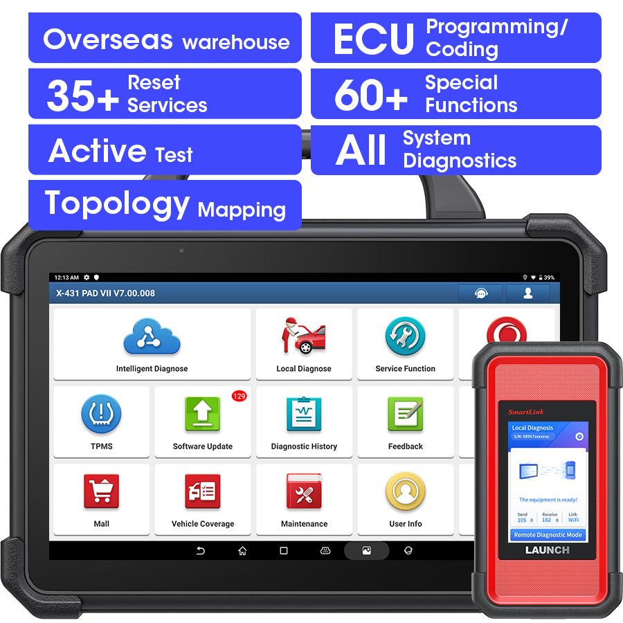 Launch X-431 PAD 7 Elite with ADAS Calibration, Online Coding and Programming