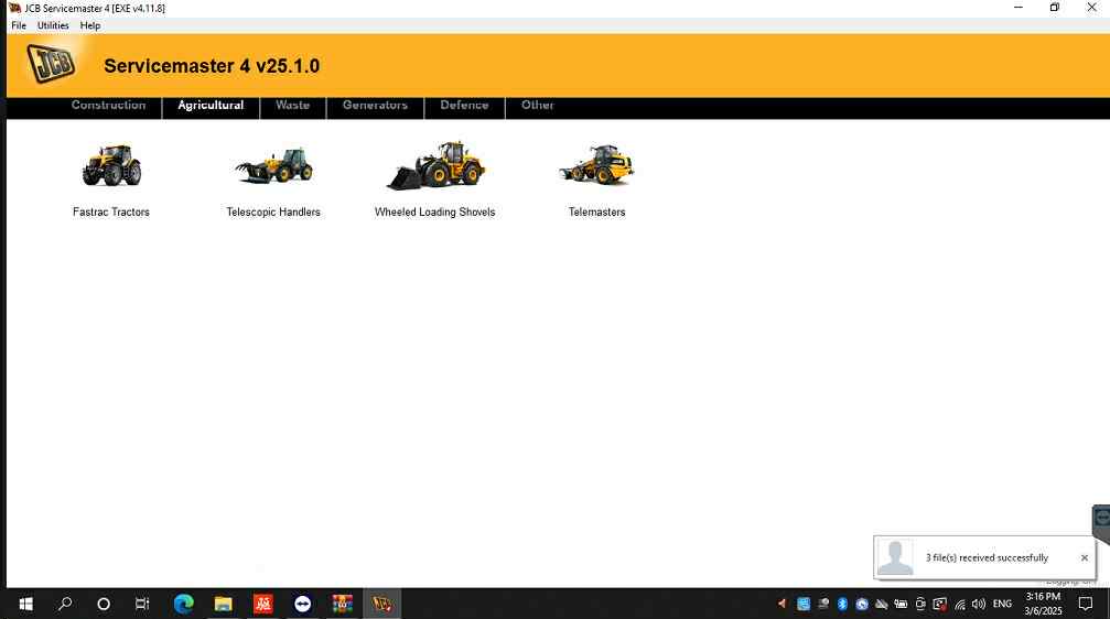 JCB Service Master Diagnostic Service Tool with Panasonic Toughbook