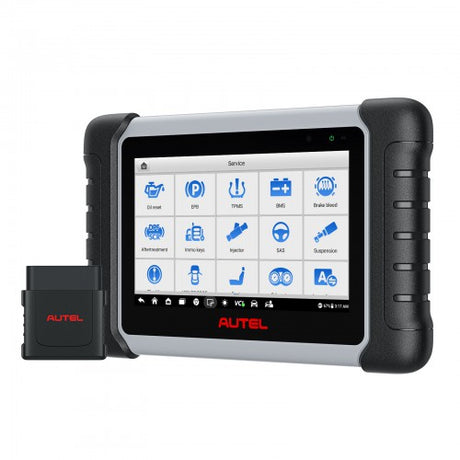 Autel MaxiCOM MK808K-BT diagnostic tablet and service menu