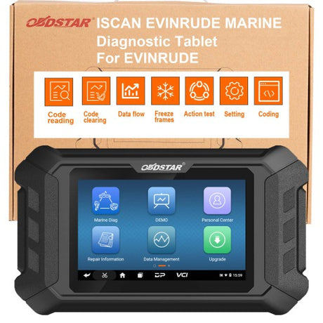 OBDSTAR iScan Evinrude Marine Diagnostic Tablet features