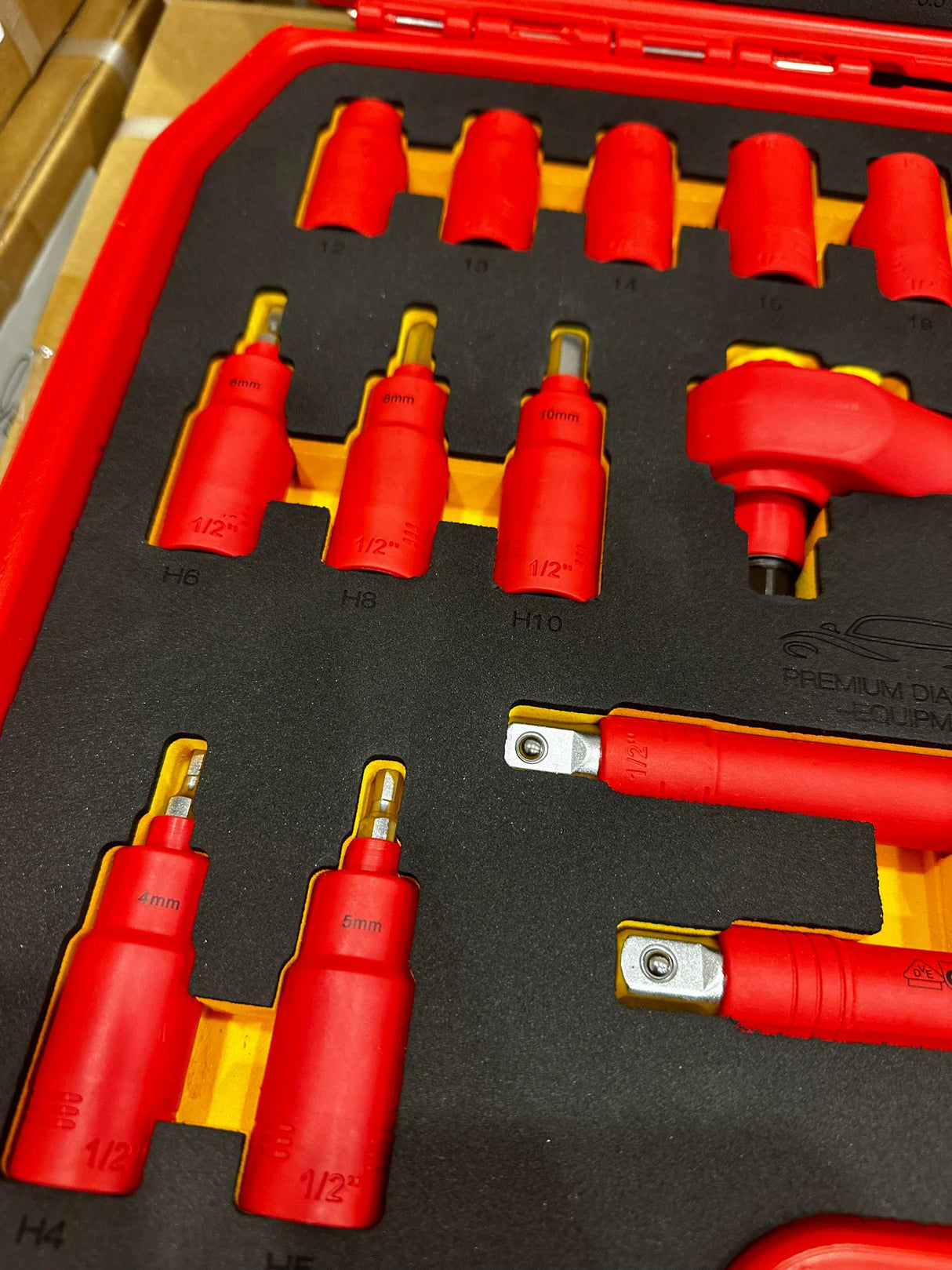 PDE 48PCS VDE Insulated Socket + Ratchet Tool Set