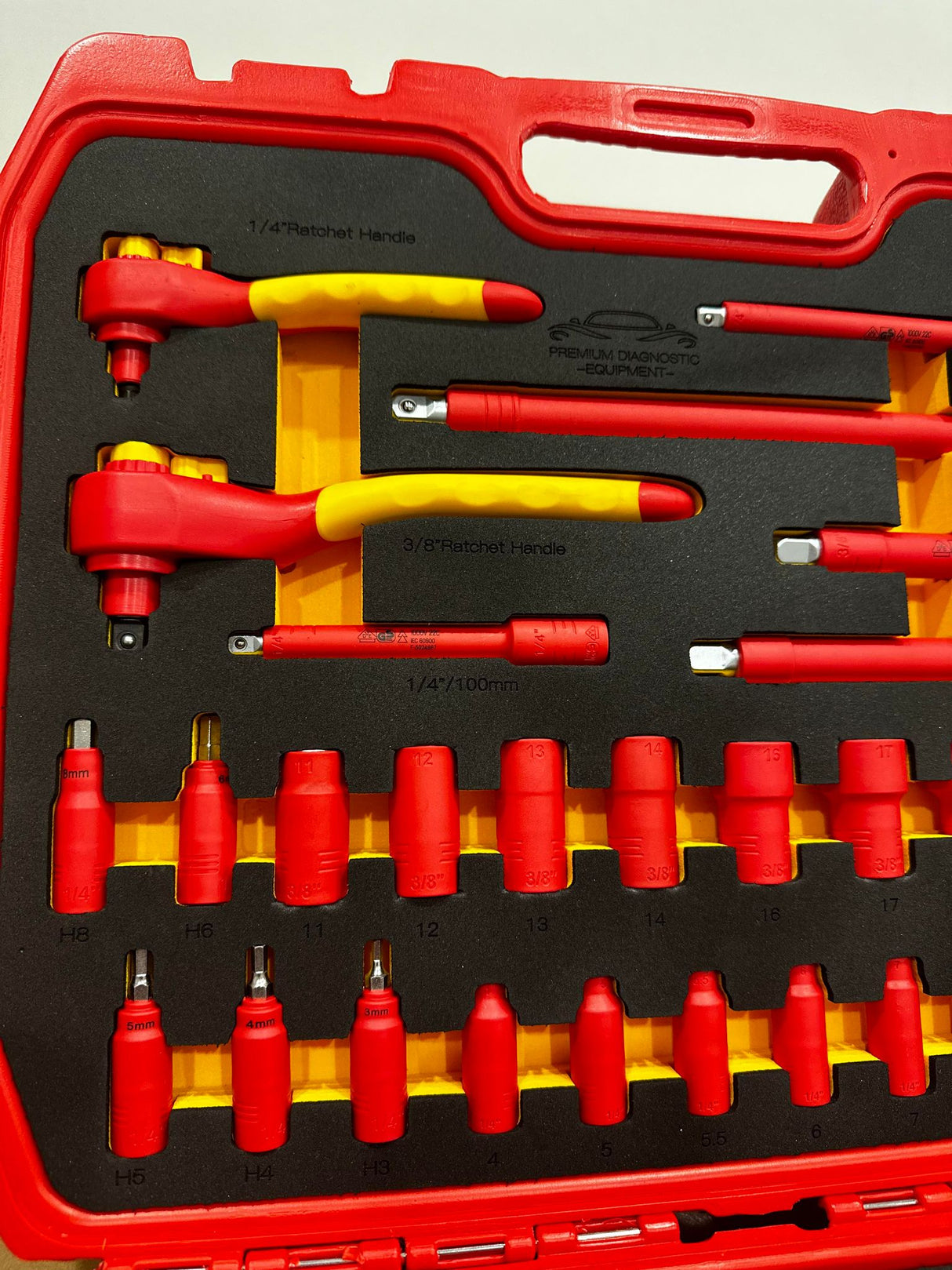 PDE 48PCS VDE Insulated Socket + Ratchet Tool Set