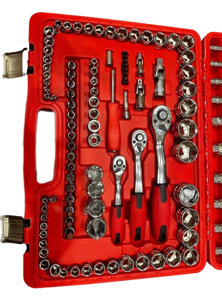 PDE Automotive Tool Set Socket and Ratchet Kit 120PCE
