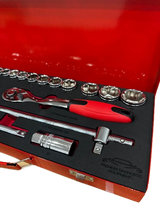 pde 1/2" Automotive socket tool set in case high quality
