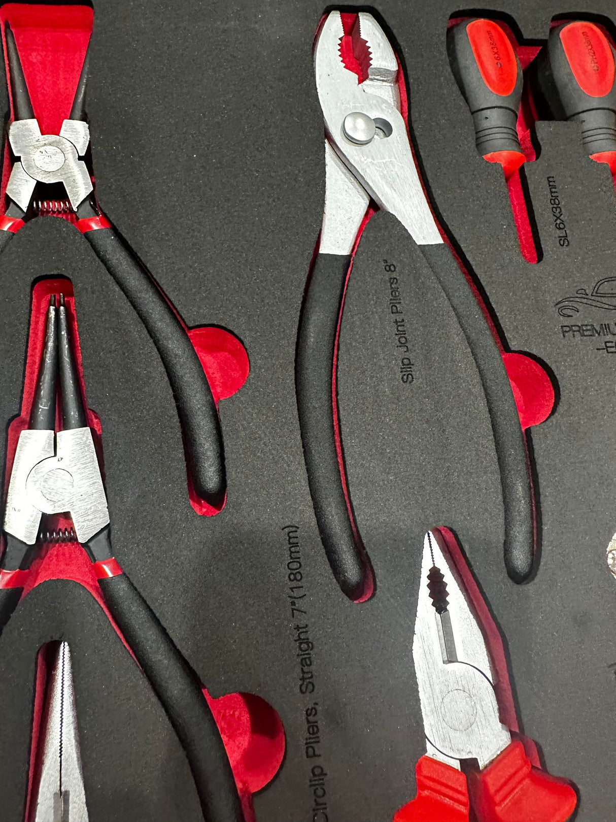 PDE 17PCE Pliers and Screwdrivers Set With EVA Foam Tray