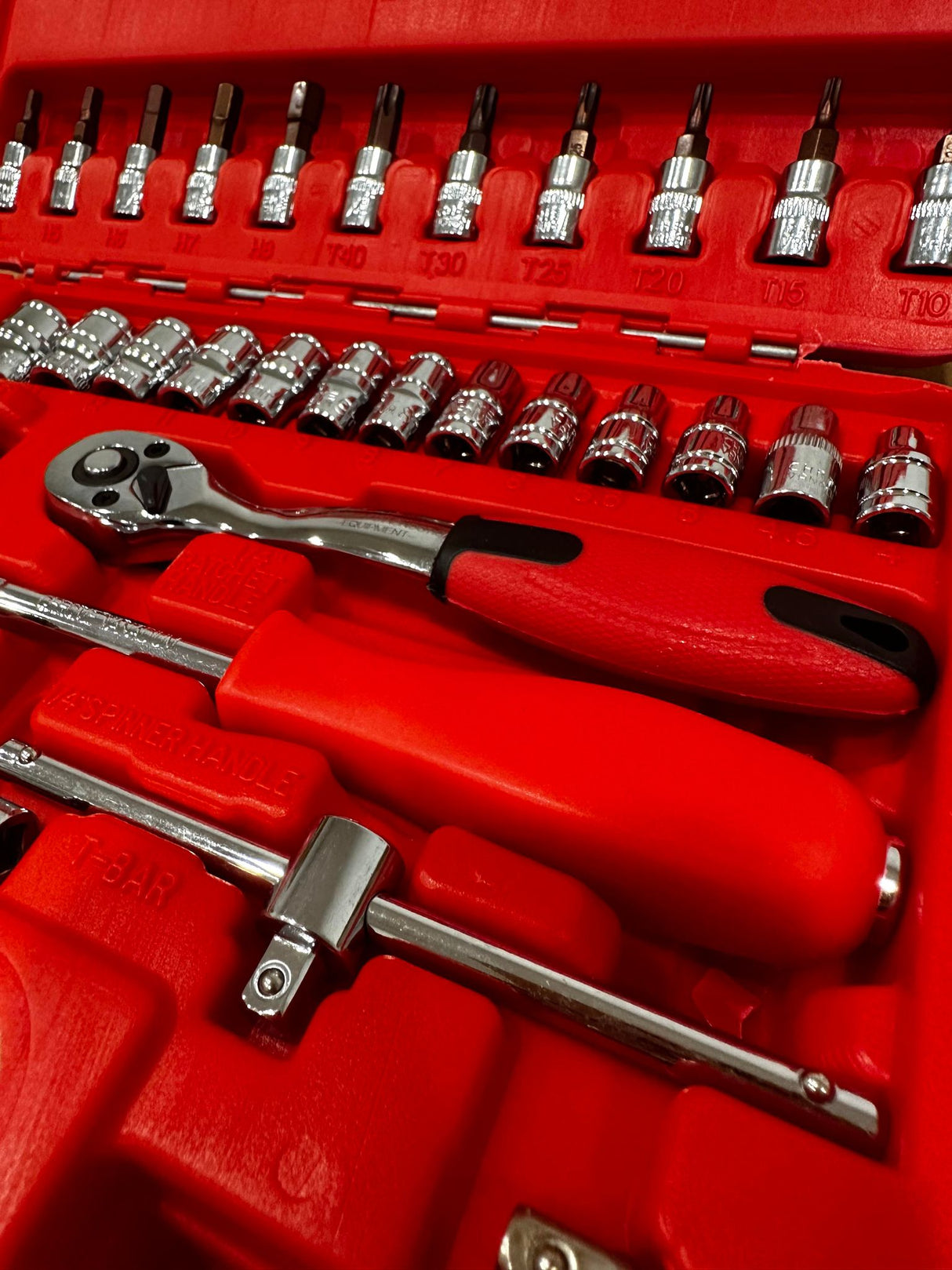 PDE 1/4" Socket Set with Torx Bits  46PCE