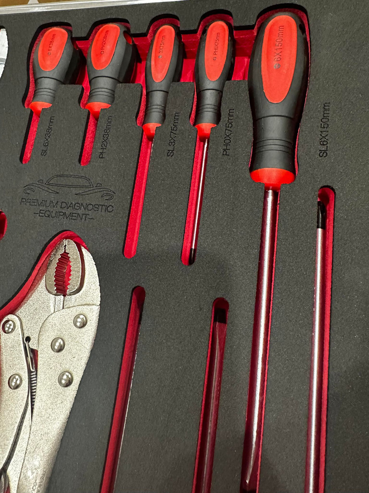 PDE 17PCE Pliers and Screwdrivers Set With EVA Foam Tray